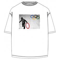Banksy Stolen Olympic Ring T Shirt in White